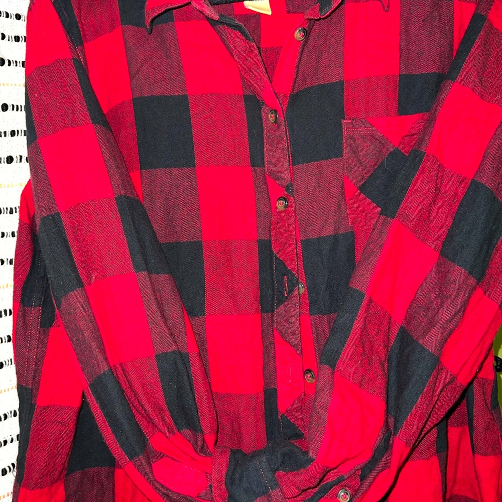 Old Navy Red Plaid button up